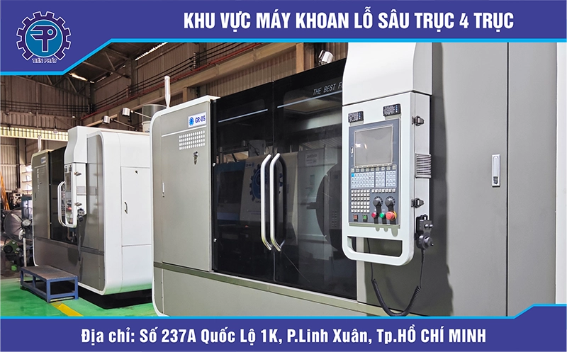 Khu vực mai khoan lỗ sâu 4 trục