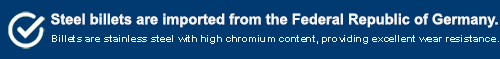 The steel billets are imported directly from the Federal Republic of Germany.