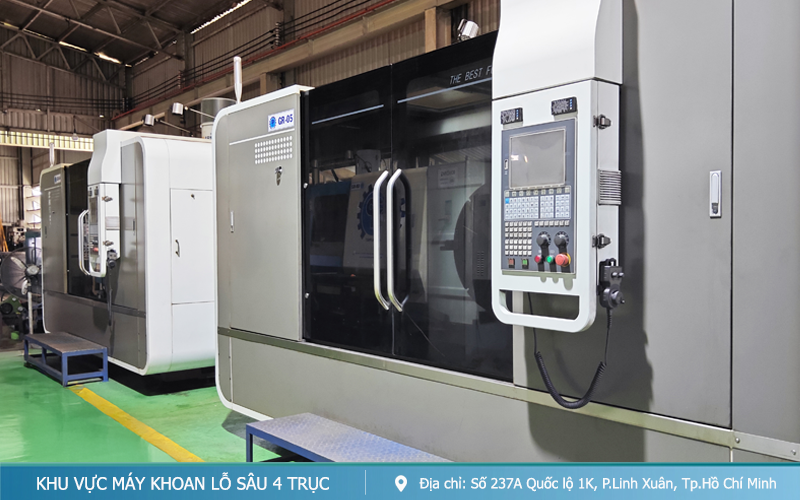 Khu Vực Máy Khoan Lỗ Sâu 4 Trục - Công Ty - Cơ Khí Tiến Phát